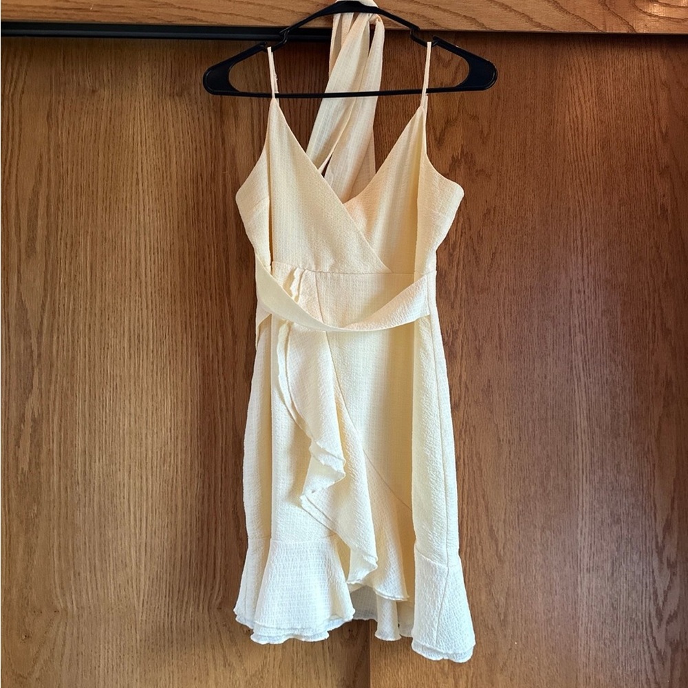 Lucy in the Sky Yellow Ruffle Mini Dress
